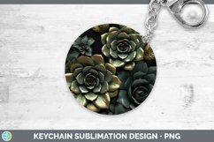 Gorgeous3D Black and Gold Keychain design.