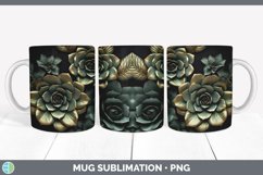 Gorgeous3D Black and Gold Mug Wrap design.