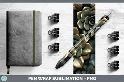 Gorgeous3D Black and Gold Pen Wrap design.