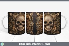 Gorgeous3D Black and Gold Mug Wrap design.