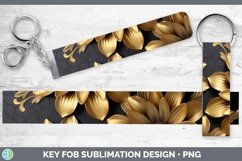 Gorgeous3D Black and Gold Key Fob design.