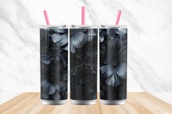 3D Black Butterfly flowers Tumbler Wrap Bundle Product Image 4