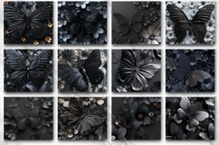 3D Black Butterfly flowers Tumbler Wrap Bundle Product Image 3
