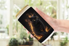 3D Black Cat Burn Glass Can Wraps Product Image 2