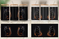 3D Black Cat Burn Glass Can Wraps Product Image 3