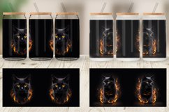 3D Black Cat Burn Glass Can Wraps Product Image 4