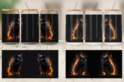 3D Black Cat Burn Glass Can Wraps Product Image 5