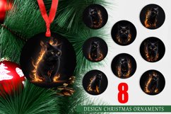 Christmas Ornaments 3D Black Cat Burning Product Image 1