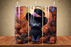 Cute tumbler design,20 oz tumbler,tapered tumbler png,Sublimation Tumbler,Tumbler Straight PNG,popular Sublimation,picture tumbler wrap,digital download,3D halloween tumbler,3D black cat kitten,Halloween cat,halloween pumpkin,witch hat black cat