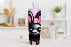 3D Black Easter Bunny Tumbler Wrap PNG Product Image 2