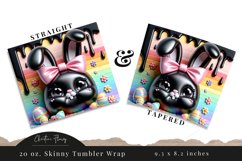 3D Black Easter Bunny Tumbler Wrap PNG Product Image 3