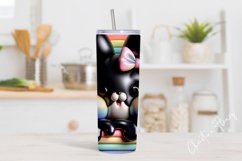 3D Black Easter Bunny Tumbler Wrap PNG Product Image 2
