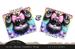 3D Black Easter Bunny Tumbler Wrap PNG Product Image 3