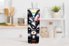 3D Black Easter Bunny Tumbler Wrap PNG Product Image 2