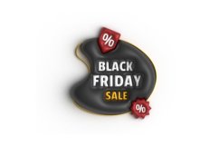 3d black friday tag design concept Product Image 1
