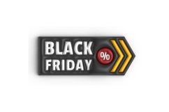 3d black friday tag design vector Product Image 1