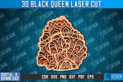 3D Black Queen | Black Woman Signs Laser Cut | CNC File Product Image 1