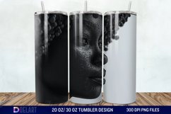 3D Black Women Tumbler Wrap Product Image 1