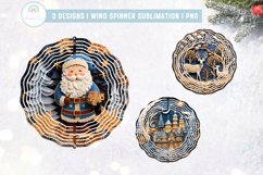 3D Blue Christmas Wind Spinner Sublimation PNG Product Image 1
