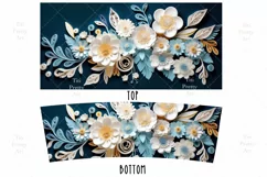 3D Flower Tumbler Wrap, 40 oz tumbler wrap, 3D Flower  Tumbler Wrap, 3D Flower Png