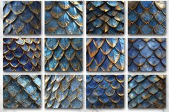 3D Blue Gold Dragon Scales Tumbler wrap Bundle