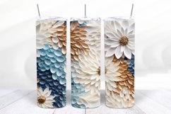 3D Blue ink 20 oz Skinny Tumbler Wrap Designs