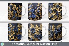 Bundle of six 3D Bluebonnets Mug Wrap designs.