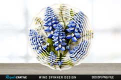 3D Bluebonnet Flowers Wind Spinner Sublimation PNG Design Product Image 1