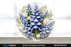 3D Bluebonnet Flowers Wind Spinner Sublimation PNG Design Product Image 1