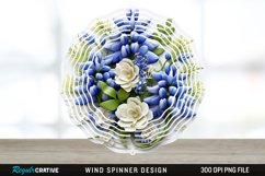 3D Bluebonnet Flowers Wind Spinner Sublimation PNG Design Product Image 1