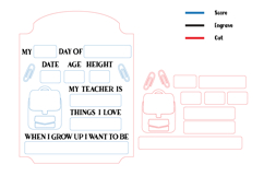 First Day School Board, Dry Erase School Board Product Image 2