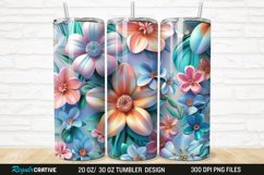3D Boho Floral Wild 20/30oz Skinny Tumbler Product Image 1