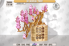 3D Bonsai Tree Laser Cut | DIY Wooden Constructor | Sakura Product Image 1
