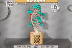 3D Bonsai Tree Laser Cut, 3D Model Mini Tree, Shelf Sitter Product Image 4