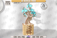 3D Bonsai Tree Laser Cut, 3D Model Mini Tree, Shelf Sitter Product Image 6