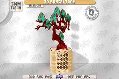 3D Bonsai Tree Laser Cut, 3D Model Mini Tree, Shelf Sitter Product Image 7