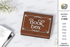 Book Box Laser Cut. Wooden Gift Box SVG Product Image 1