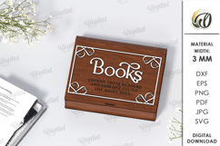 Book Box Laser Cut. Wooden Gift Box SVG Product Image 1