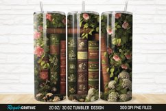 3D Books And Flowers 20/30oz Skinny Tumbler Product Image 1