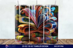 3D Books Bow Coquette Tumbler Wrap Product Image 1