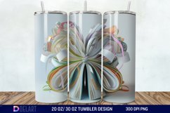 3D Books Bow Coquette Tumbler Wrap Product Image 1