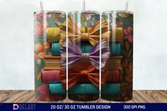 3D Books Bow Coquette Tumbler Wrap Product Image 1