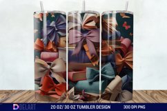 3D Books Bow Coquette Tumbler Wrap Product Image 1