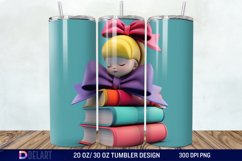 3D Books Bow Coquette Tumbler Wrap Product Image 1