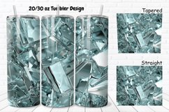 3D Broken Glass 20/30oz Skinny Tumbler Product Image 1