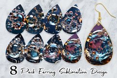 Earring teardrop 3D Bubbles Molecules Product Image 1