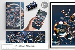 Digital Paper 3D Bubbles Molecules Product Image 1