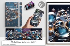 Digital Paper 3D Bubbles Molecules Product Image 1