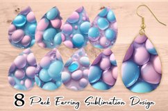 Earring teardrop 3D Bubbles Unicorn Color Product Image 1