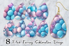 Earring teardrop 3D Bubbles Unicorn Color Product Image 1